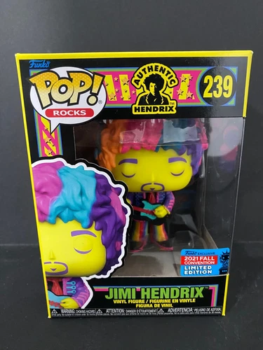 FUNKO POP! Rocks NYCC 2021 Shared Exclusive Blacklight Jimi Hendrix #239