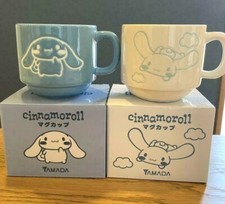 Sanrio Cinnamoroll Ceramic Blue White Mug Cup Set of 2 w/box Limited Rare F/S