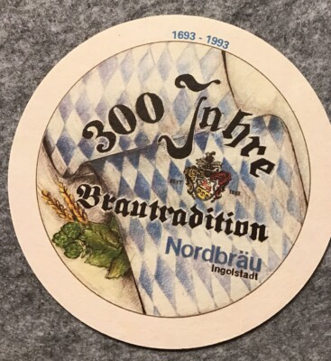 Old beer mat Beermat coaster beer felt felt Nordbräu Ingolstadt