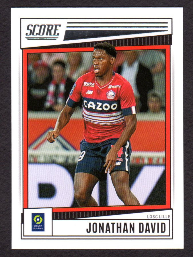 PANINI SCORE 2022-23 Soccer Ligue 1 Cards #64 Jonathan DAVID LOSC Lille