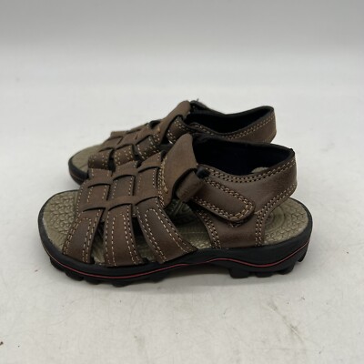 Beaver Creek Sandals Boys Infant Size 7M Brown Hook and Loop Closure