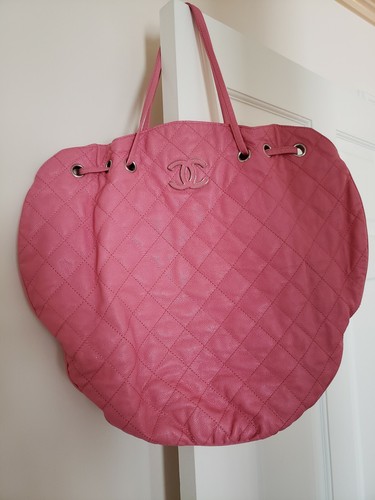 Chanel Caviar LEATHER PINK 30CM LARGE BAG with Dust Bag & Authent. Card, France