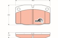 Trw GDB199 Bremsbelagsatz, Scheibenbremse For Bedford Lotus Opel Vauxhall