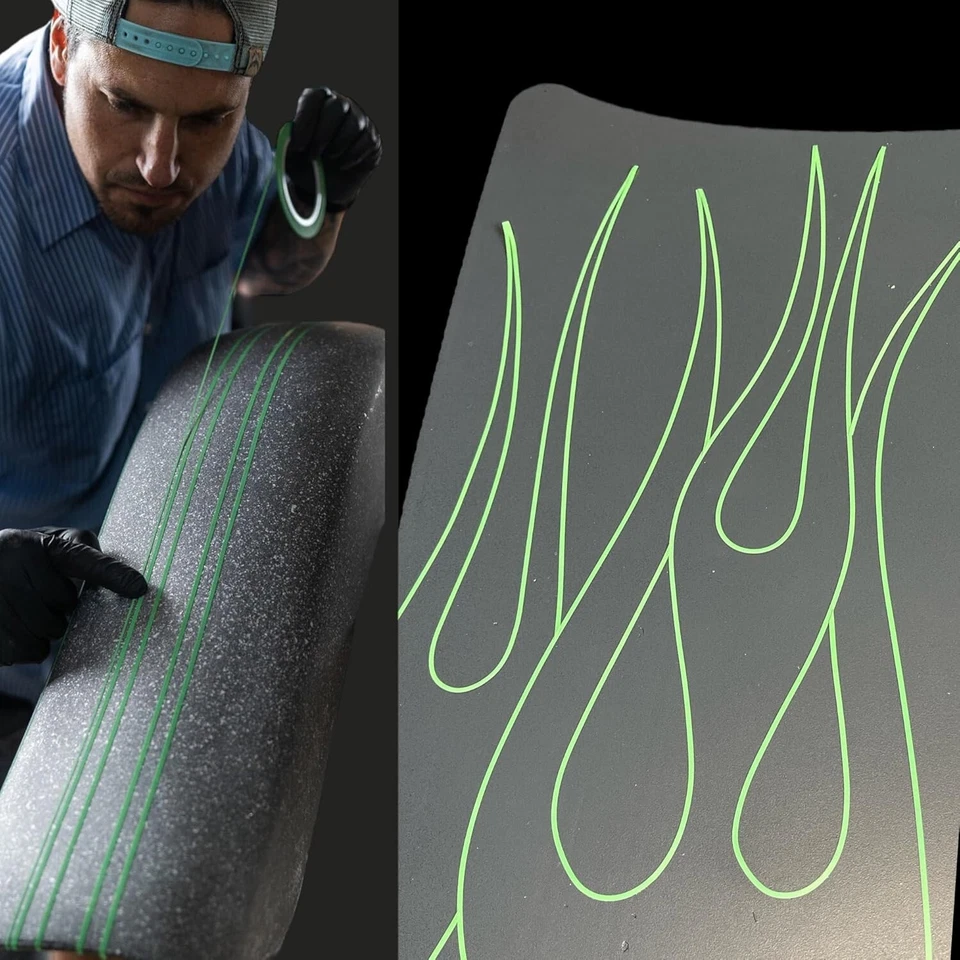 LiME LiNE 1/4" Cinta adhesiva de vinilo flexible Fineline para rayas - Paquete de 3 Foto 4 de 4