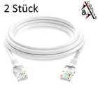 2 Stück 5m Ethernet Kabel Patchkabel Netzwerkkabel LAN Kabel Cat5e RJ45 Silber