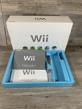 NINTENDO WII WHITE SYSTEM CONSOLE ORIGINAL BOX W/ Tray Insert - See Pics