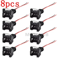 8 x Fuel Injector Connector Wiring Plugs Clips Fit EV1 OBD1 Pigtail Cut & Splice