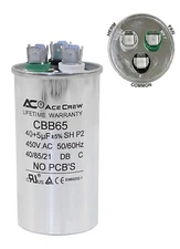 AceCrew Replacement Dual Run Capacitor 40/5 MFD, 40+5 uf 370 - 450 VAC HVAC