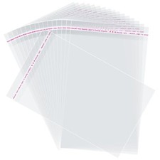 Self Sealing Cellophane Bags 8x12 Inches 200 Pcs Clear Resealable Cellophane ...