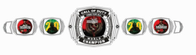 Set of Two Customise Adult Size Call of Duty free for all Winning Champion Belts