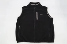 Drake Vest Mens XL Black Full Zip Pockets Windproof Fleece Sleeveless Hunting