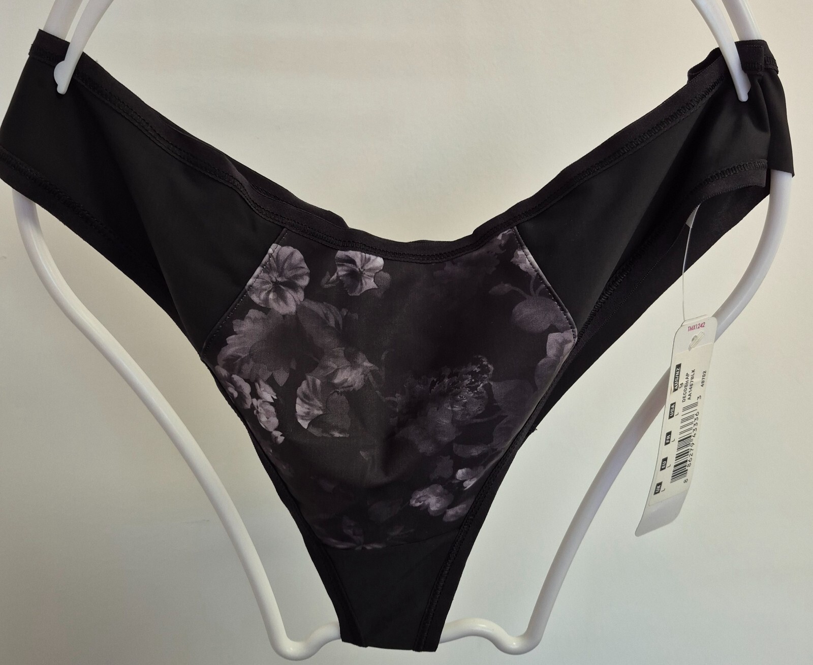 Freya Shapewear & Thong 36DD/L Black/Grey Floral NWT image 4