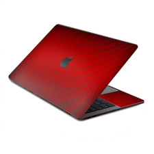 Skin Decal Wrap for MacBook Pro 13" Retina Touch Red Carbon Fiber look