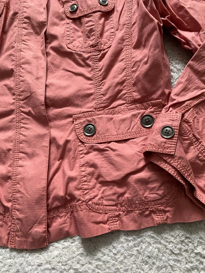 Jaqueta Croft & Barrow Feminina Manga Longa Gola Snap Zíper Completo Coral Tamanho XL - Imagem 3 de 4