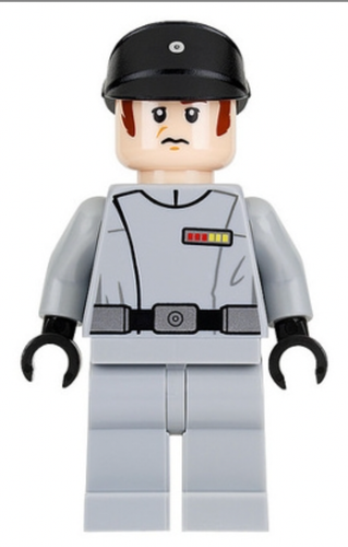 Lego Star Wars Imperial Officer Minifigure 75159 sw0775 Light Gray Uniform Death