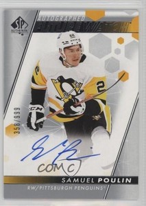 2022-23 SP Authentic Auto Future Watch /999 Samuel Poulin #145 Rookie Auto RC