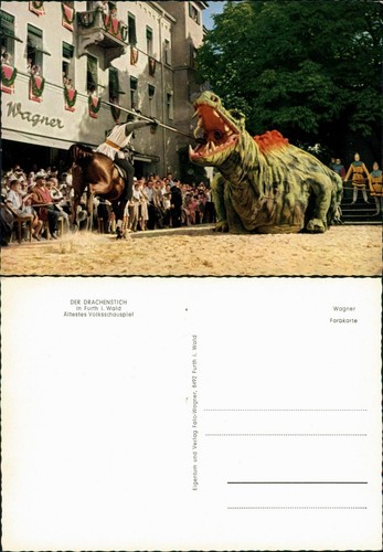 Ansichtskarte Furth im Wald Der Drachenstich Umzug - Straßenpartie 1957