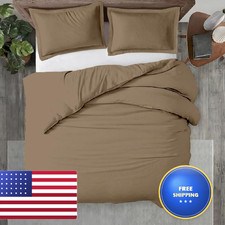 Kotton Culture 3 Pc Duvet Cover King Size Set-100 Egyptian Cotton 600 Thread