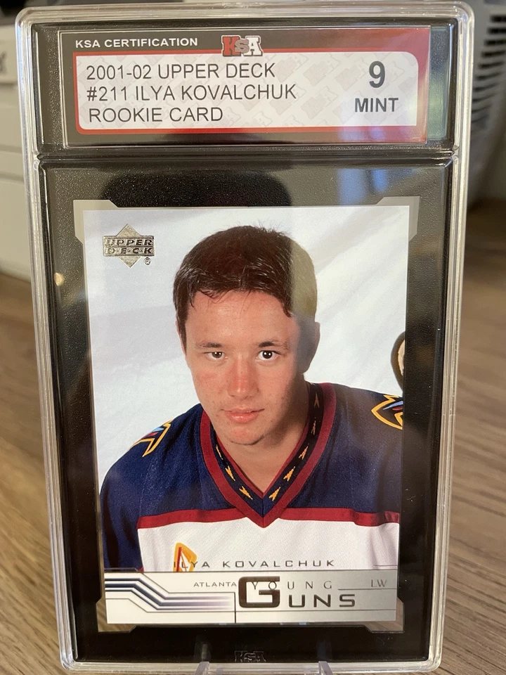 2001-02 Upper Deck #211 Ilya Kovalchuk Young Guns Rookie Rc KSA 9 Mint - Image 3 of 4