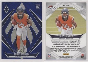 2024 Panini Phoenix Rookies Blue /50 Troy Franklin #244 Rookie RC