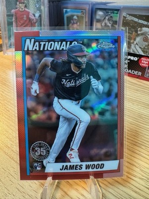 2025 Topps Chrome 35th Anniversary James Wood Rookie Card RC #90CB