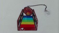 Puppy Dog Angel Stained Glass Sun Catcher Rainbow Remembrance 4" KGCCIZI