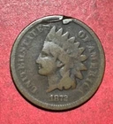 1872 US Indian Head Cent! KEY DATE! Good Details! Old US Coin!