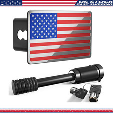 2.5 Inch American Flag Trailer Hitch Cover Plug 58-inch Pin Diameter Lock Inch 2.5 Inch American Flag Trailer Hitch Cover Plug 58-inch Pin Diameter Lock Inch
