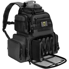 Tactical Range Backpack with Pistol Case and Ammo Storage for Shooting Gear