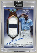 Junior Caminero 2025 Topps Dynasty #DAPB-JCA2 Vertical Patch Auto /10