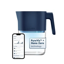 PureVis 3-in-1 Water Pitcher – Purifier, Filter & Tracking, 8-Cup Water Purif...