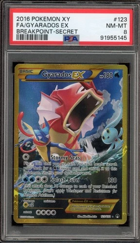 Pokemon Gyarados EX XY Breakpoint Secret Rare #123 PSA 8