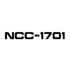 STAR TREK NCC-1701 Vinyl Transfer cut decal Sci-fi number Trekkie Sticker