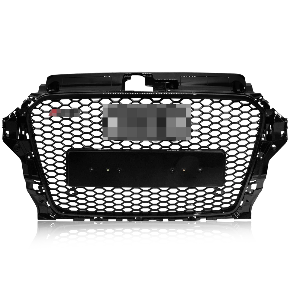 For 2014-2016 Audi A3 S3 Quattro 8V RS3 Style Front Bumper Grille Glossy Black Foto 4 de 4