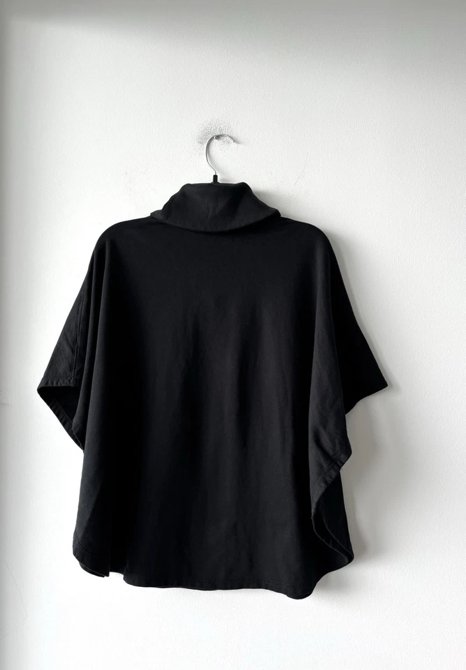 Ralph Lauren Poncho Pullover Black Shawl Collar Oversized Women XS/S Athleisure - Image 2 of 4