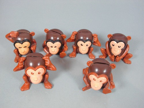 CÁPSULA: Hucha Mono D 1989 - Juego completo + 2 Var. anillo ojo marrón