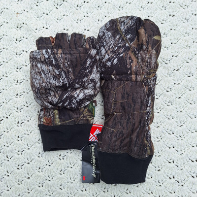 NWT Cabelas Gore Windstopper Thinsulate Liteloft Fingerless Mittens Gloves - XL