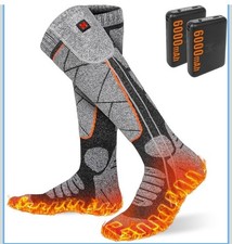 Rechargeable 6000mAh Battery Electric Heated Socks Foot Winter Warm Hunting Sock