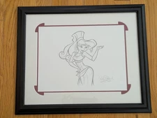 Disney Sketch Artist Jesse Bechtold Framed Megara or Meg Hercules 2019 Art