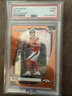2024 Panini Prizm Rookies Bo Nix #309 Orange Disco Prizm (RC) PSA 9 MINT