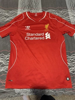 Warrior Liverpool FC 2014/15 Home Football T-Shirt Red Soccer Jersey Size Large - Image 1 of 4