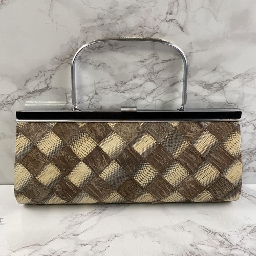 Vintage Baing Bug, Snake Leather, Python Patchwork Handbag - Picture 2 of 10