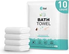 Ditoi Disposable Bath Towels,Extra Large Beach Towels 30"X60", Camping Towels fo