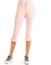 NWT New Fresh Produce Rose Pink Freshfit Cropped Crop Capri Pants Size L