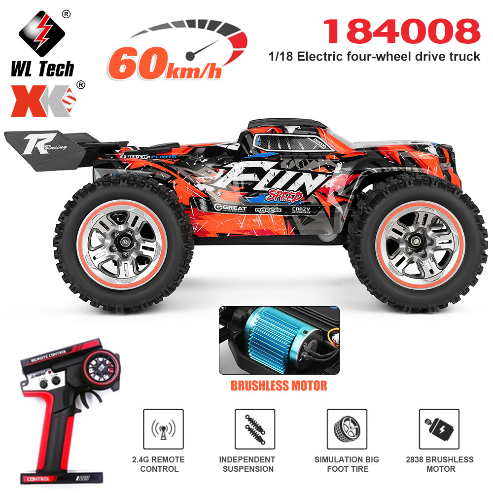 WLtoys XK 184008 1/18 4WD Brushless RC Truck 60KM/H High Speed Off-Road