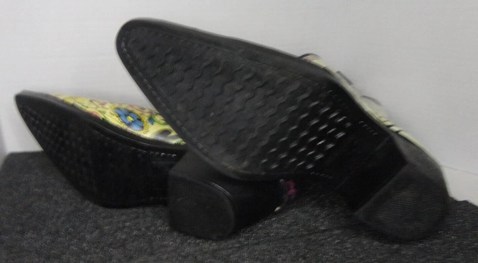 Botas Blazin Roxx Calavera de Azúcar Puntera Cuadrada Talla 10 Bota de Lluvia Raras Amarillas Foto 3 de 4