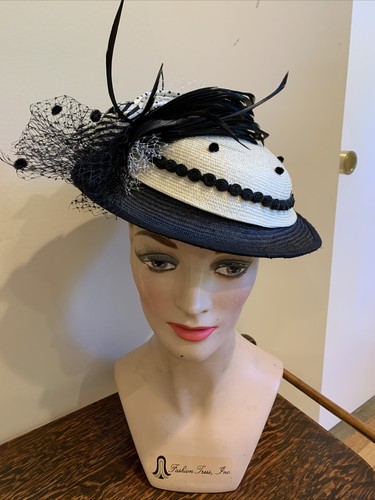 Laura Hubka Straw Black And Off White 