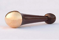 Kansa Wand Bronze Cap Wooden Face Body Massager Detoxification Relaxation-Small