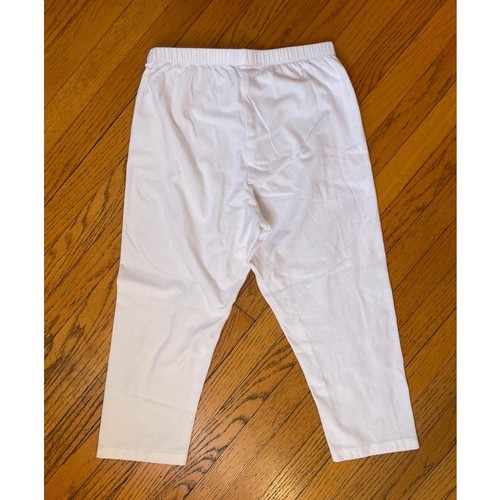 FLAX White Cotton Capri Leggings Size Small eBay