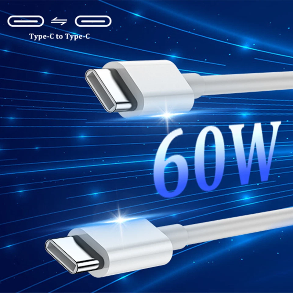 For iPhone 16 15 Pro 16 Plus Type C to USB C Fast Charging 60W PD Data Cable Lot - Image 2 of 4